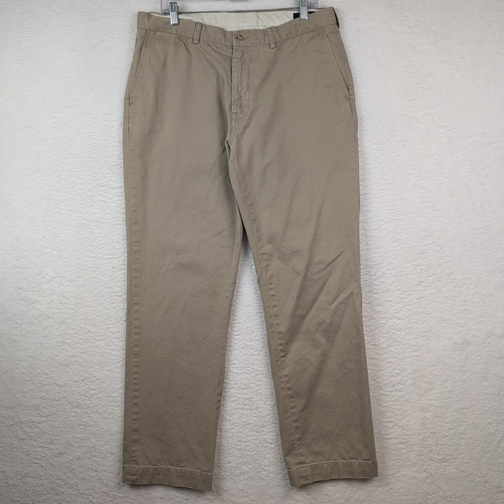 Polo Ralph Lauren Pants Mens 36x32 Beige Classic Fit Chino Cotton
